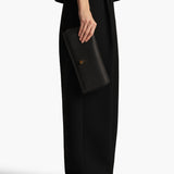 Khaite - Audrey Clutch in Black Nappa Leather