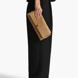 Khaite - Audrey Clutch in Wheat Suede