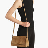 Khaite - Audrey Crossbody Bag in Mud Suede