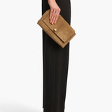 Khaite - Audrey Crossbody Bag in Mud Suede