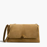 Khaite - Audrey Crossbody Bag in Mud Suede