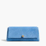 Khaite - Audrey Clutch in Sky Blue Suede