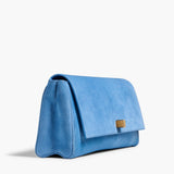 Khaite - Audrey Clutch in Sky Blue Suede