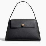 Khaite - Audrey Top Handle Bag in Black Pebbled Leather