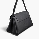 Khaite - Audrey Top Handle Bag in Black Pebbled Leather