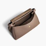 Khaite - Audrey Top Handle Bag in Elephant Pebbled Leather