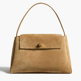 Khaite - Audrey Top Handle Bag in Mud Suede