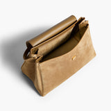 Khaite - Audrey Top Handle Bag in Mud Suede