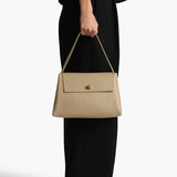 Khaite - Audrey Top Handle Bag in Sage Pebbled Leather