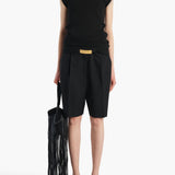 Khaite - Auggie Short in Black Wool