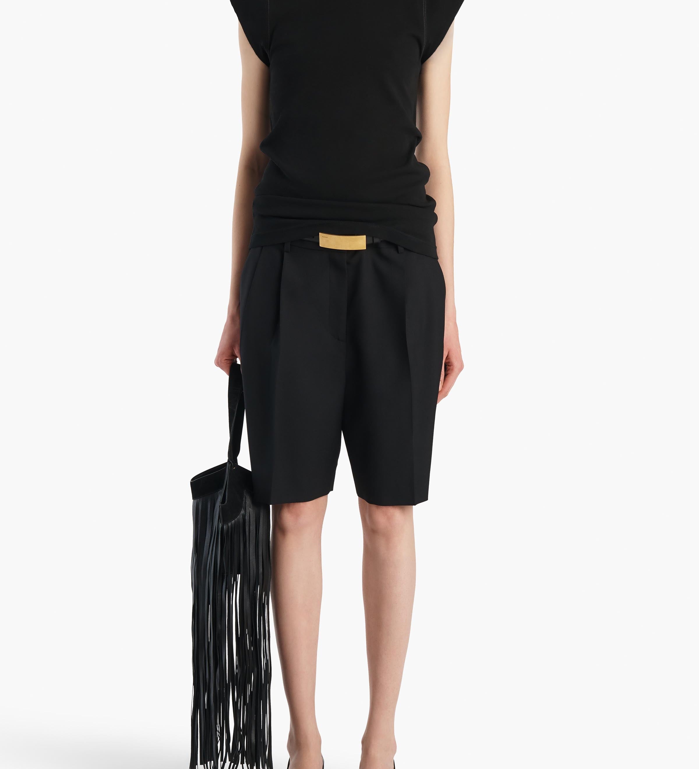 Khaite - Auggie Short in Black Wool