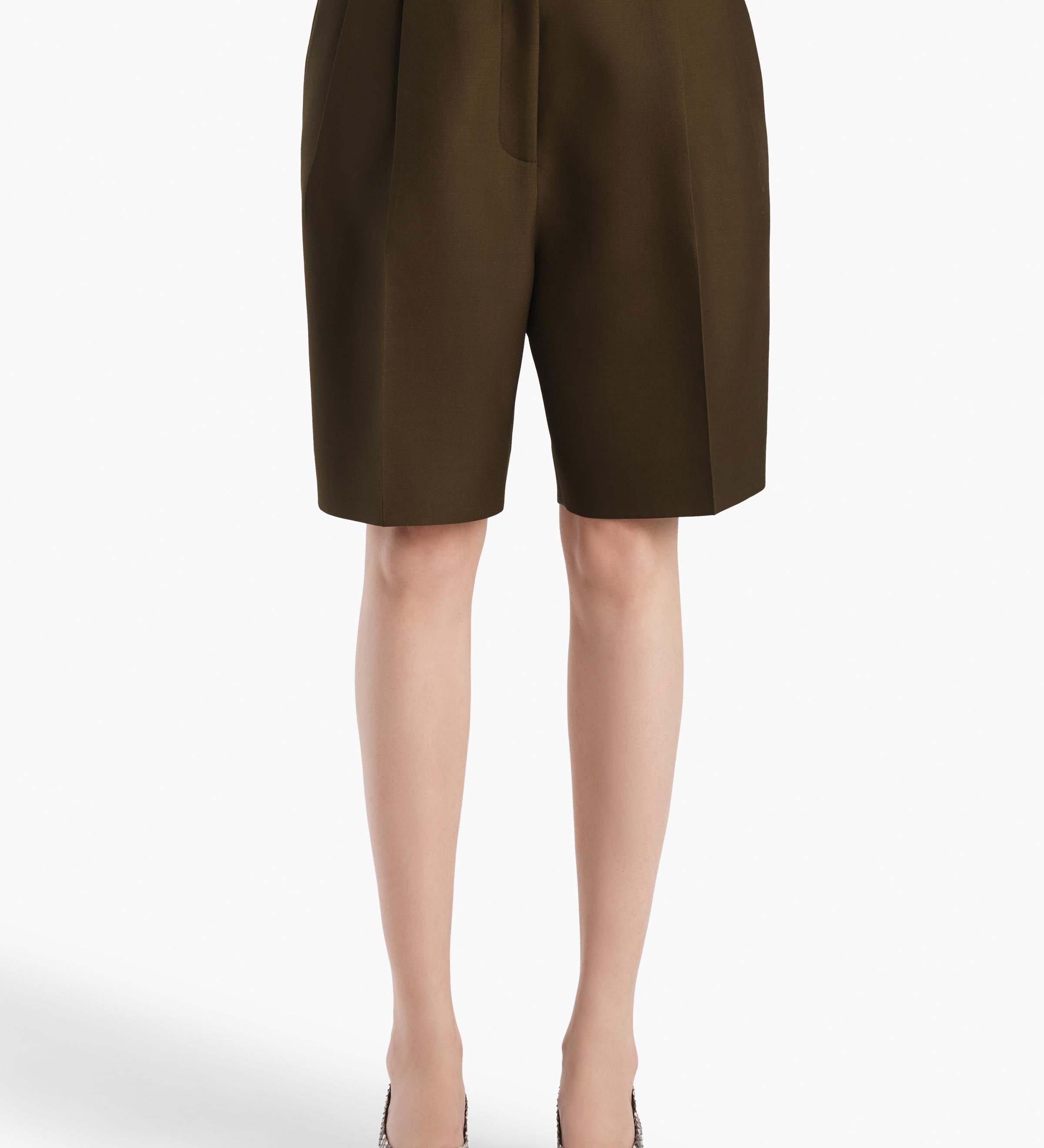 Khaite - Auggie Short in Dark Olive