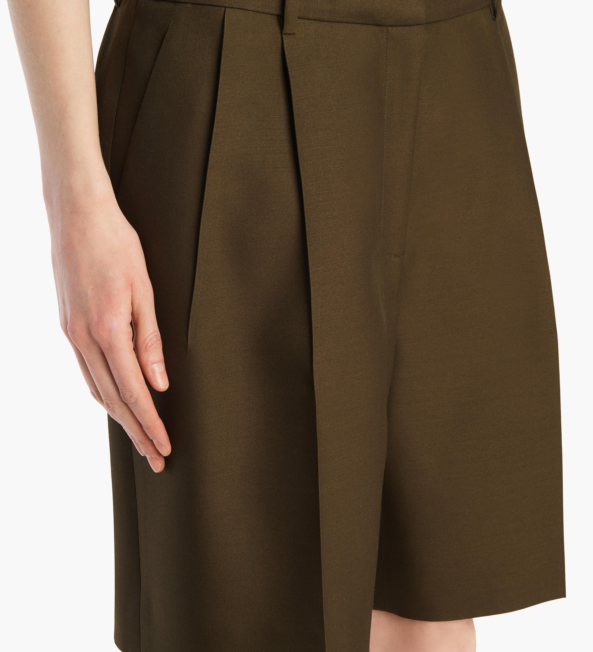 Khaite - Auggie Short in Dark Olive