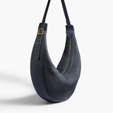 Khaite - Augustina Hobo in Midnight Pebbled Leather