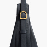 Khaite - Augustina Hobo in Midnight Pebbled Leather