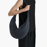 Khaite - Augustina Hobo in Midnight Pebbled Leather