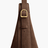 Khaite - Small Augustina Crossbody Bag in Cedar Suede