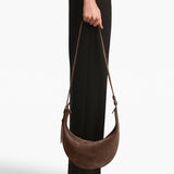 Khaite - Small Augustina Crossbody Bag in Cedar Suede