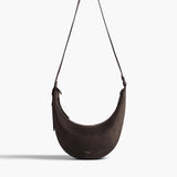 Khaite - Small Augustina Crossbody Bag in Dark Brown Suede