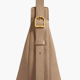Khaite - Small Augustina Crossbody Bag in Mokka Pebbled Leather