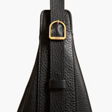 Khaite - Augustina Hobo in Black Pebbled Leather