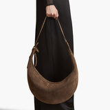 Khaite - Augustina Hobo in Cedar Suede