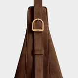 Khaite - Augustina Hobo in Cedar Suede