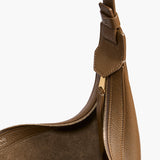 Khaite - Small Augustina Crossbody Bag in Dark Olive Pebbled Leather