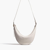 Khaite - Small Augustina Crossbody Bag in Light Grey Pebbled Leather