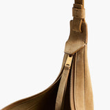 Khaite - Small Augustina Crossbody Bag in Mud Suede