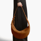 Khaite - Augustina Hobo in Mud Suede