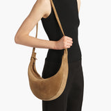 Khaite - Small Augustina Crossbody Bag in Mud Suede