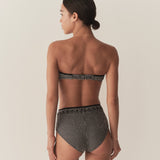 DÔEN - ALEX HIGH WAIST BIKINI BOTTOM -- LA MADDALENA GINGHAM