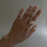 Kinn - Vintage Pavé Arch 18k Diamond Ring
