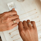 Kinn - Dare To Love Double Dome Ring Gold