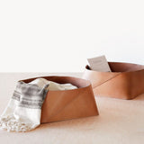 The Citizenry - Azad Low Leather Storage Bin