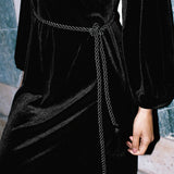 Ciao Lucia - Magdalena Dress Black Velvet