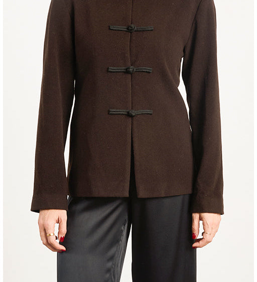 Ciao Lucia - Danelle Brown Felt Coat