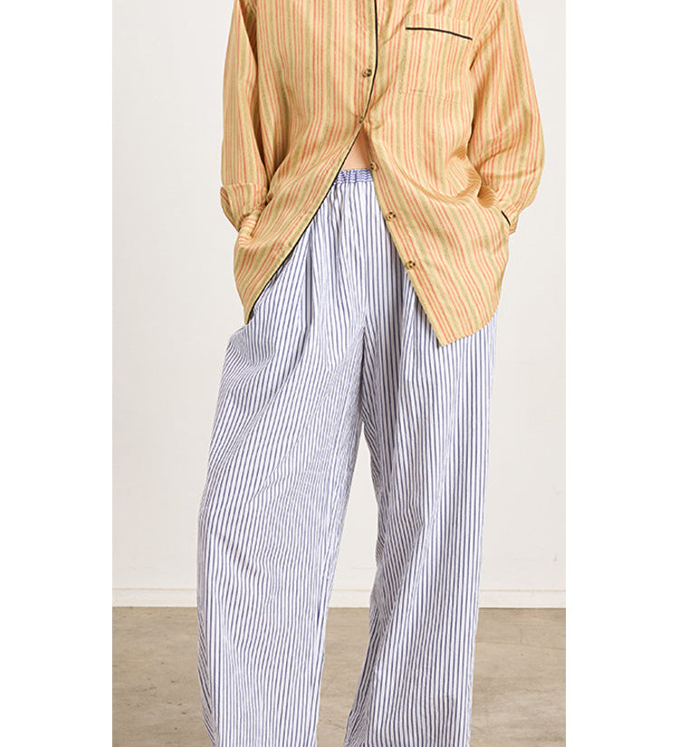 Ciao Lucia - Delan Basque Stripe Silk Top