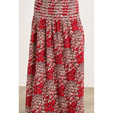 Ciao Lucia - Olanna Smocked Silk Skirt Poppy