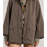 Ciao Lucia - Logan Saddle Stripe Barn Coat