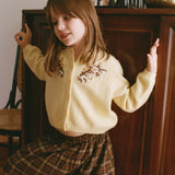 DÔEN - BABETTE CASHMERE CARDIGAN -- BUTTERCUP FLORAL EMBROIDERY