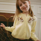 DÔEN - BABETTE CASHMERE CARDIGAN -- BUTTERCUP FLORAL EMBROIDERY