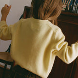 DÔEN - BABETTE CASHMERE CARDIGAN -- BUTTERCUP FLORAL EMBROIDERY