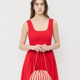 Loeffler Randall - Bailey Red/Natural Crochet Clutch
