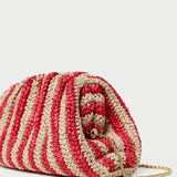 Loeffler Randall - Bailey Red/Natural Crochet Clutch