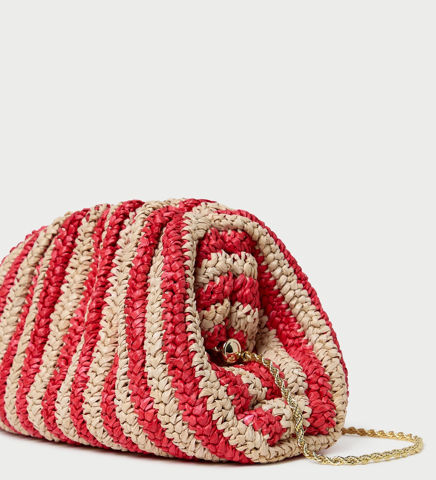 Loeffler Randall - Bailey Red/Natural Crochet Clutch