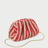Loeffler Randall - Bailey Red/Natural Crochet Clutch