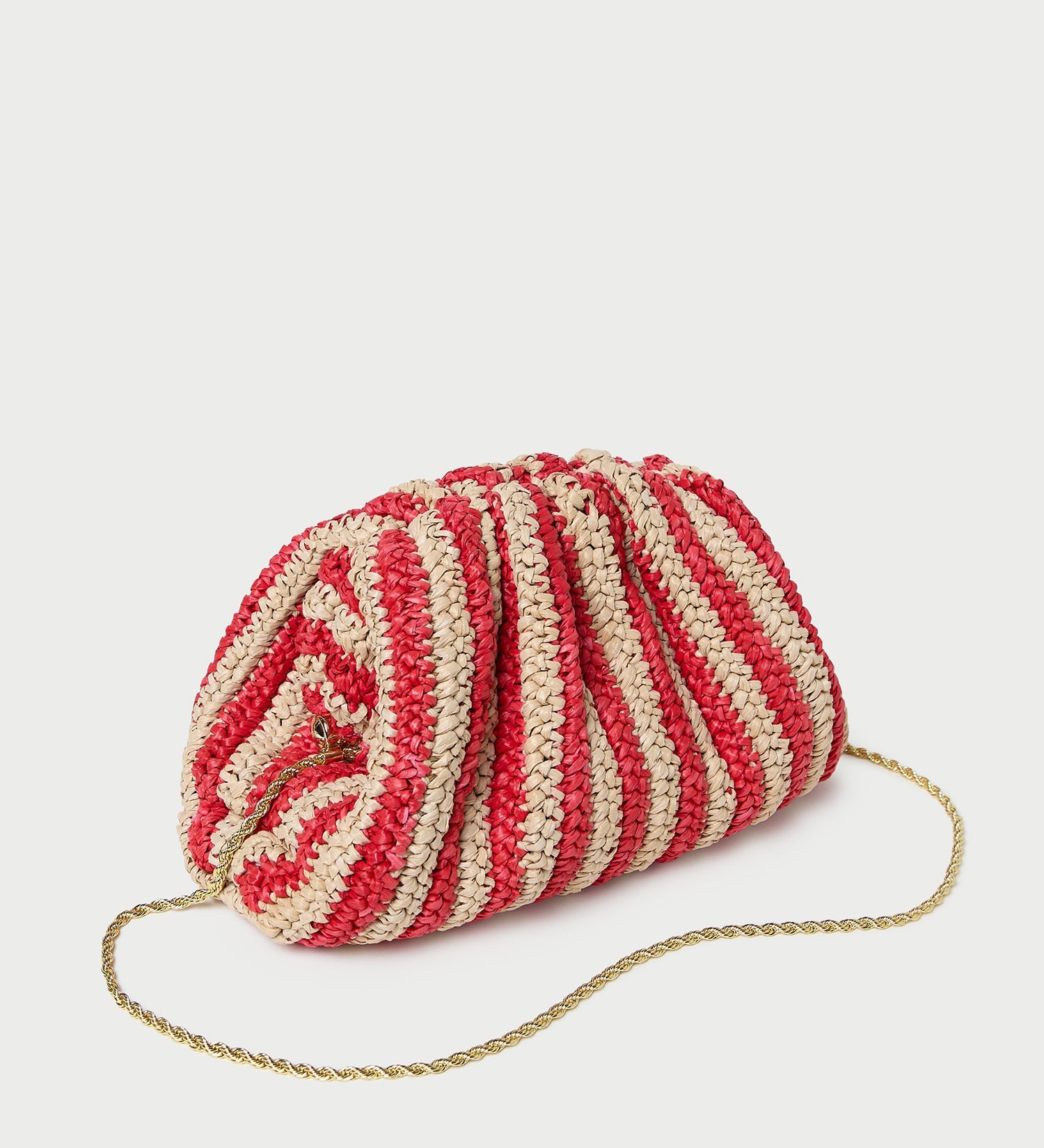 Loeffler Randall - Bailey Red/Natural Crochet Clutch