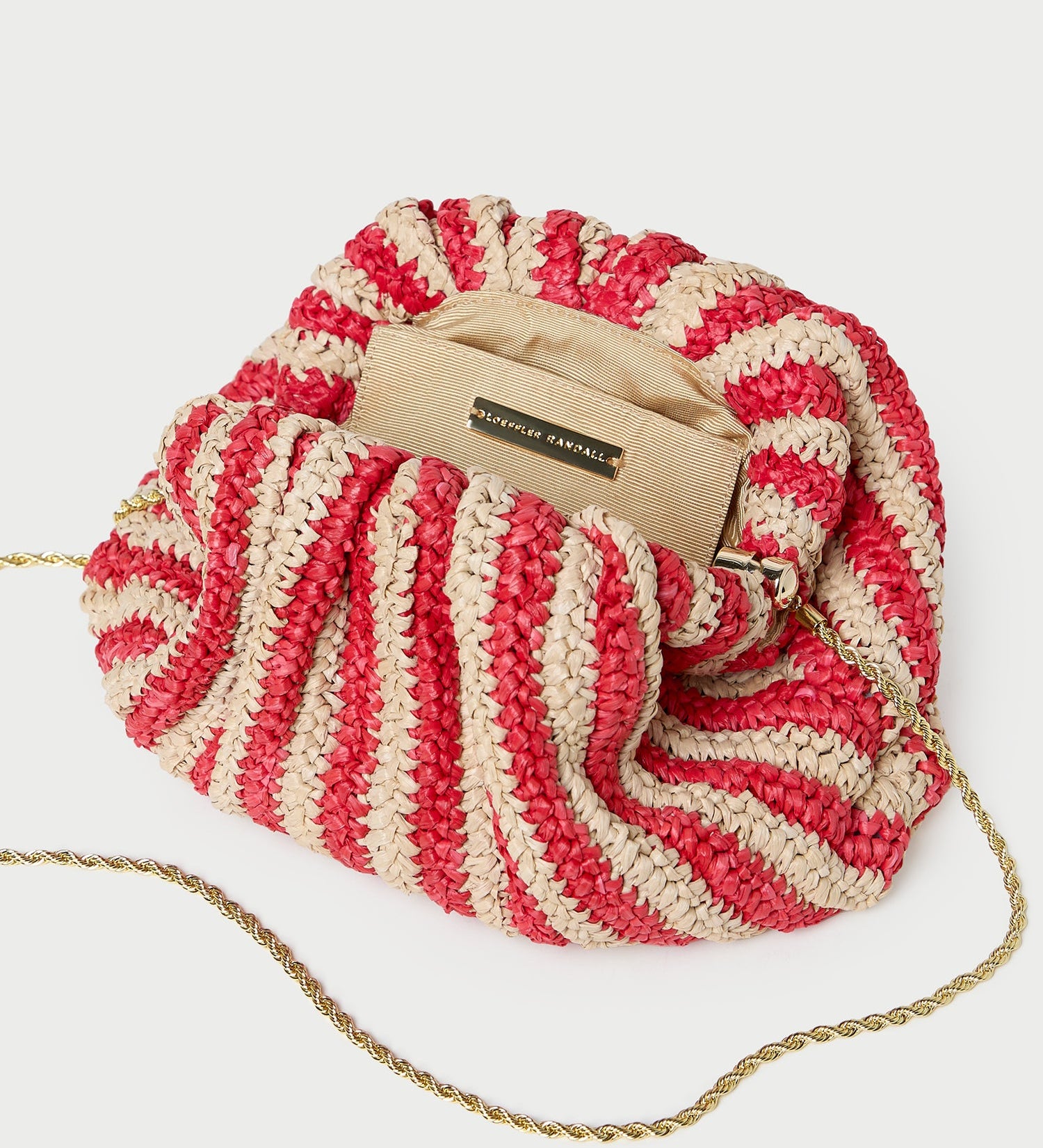 Loeffler Randall - Bailey Red/Natural Crochet Clutch